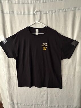 Hanes Men’s size XL Energy Builders Camel Graphic T-Shirt Black (A630)